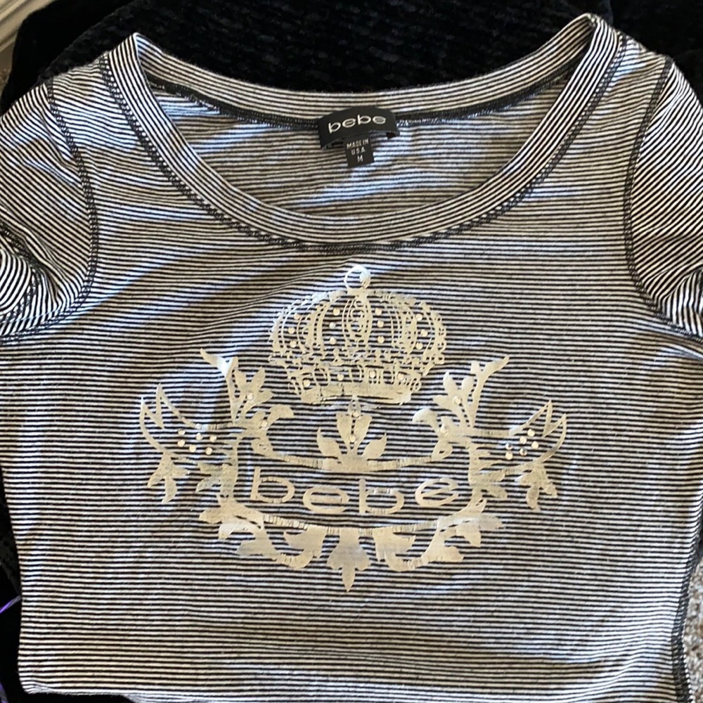 Bebe striped shirt